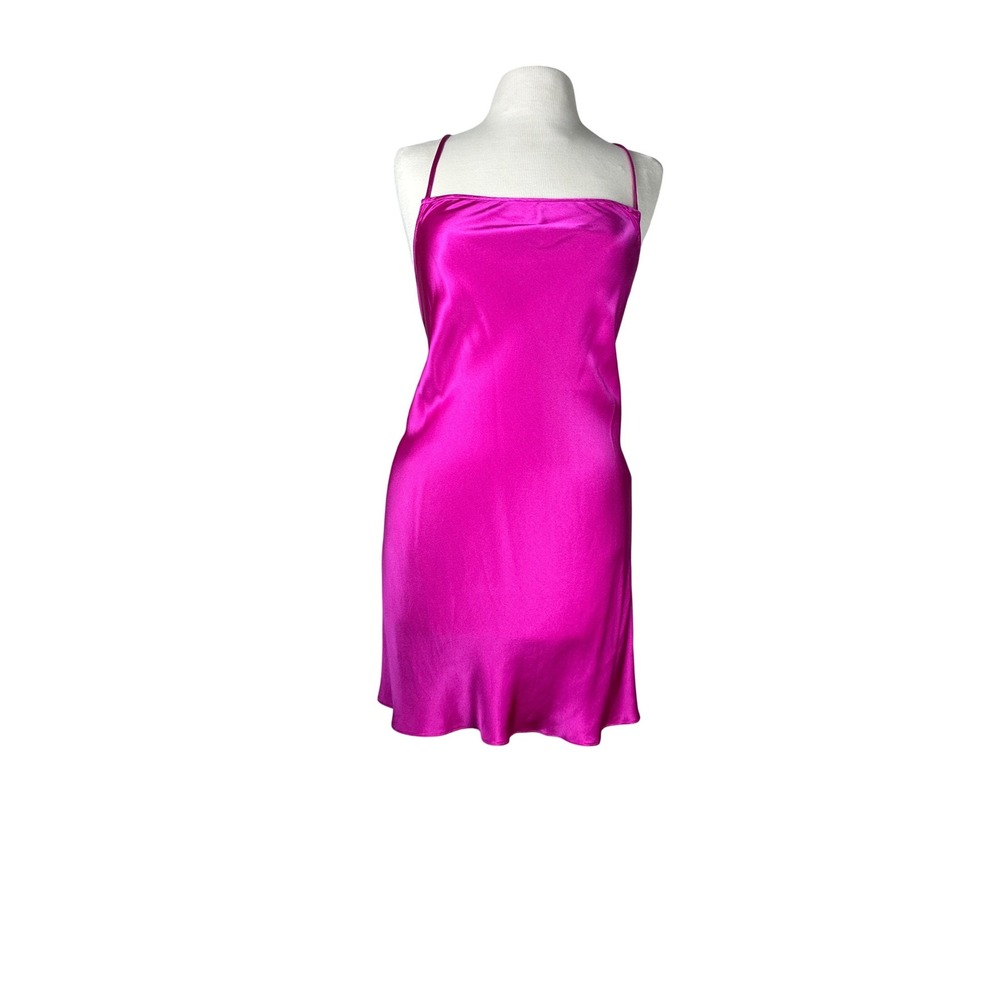 INTERMIX Slip Dress M Pink Suna Silk Mini NWT Minimalist Vamp Party